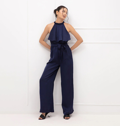 Blue Basic Jumpsuit